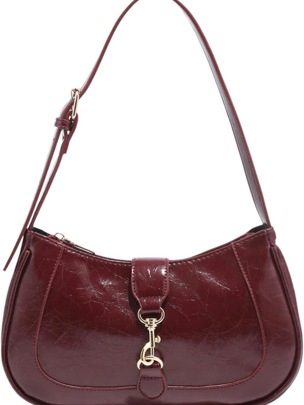 Chic Retro Vintage Zipper Shoulder Bag | Elegant Underarm Purse for Women